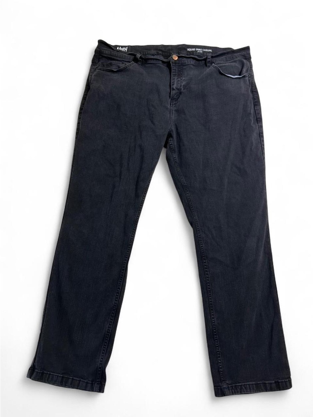 Mugsy Squid Inks Casual Jeans Mens 44x32 Black Stretch Denim